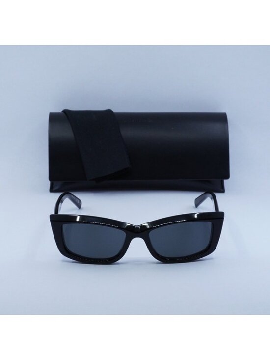 Saint Laurent SL658 001 Sunglasses Black Cat Eye Frame, Black Lenses main image 9